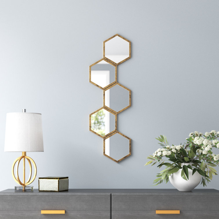 Willa Arlo Interiors Stubbs Hexagon Metal Wall Mirror & Reviews Wayfair